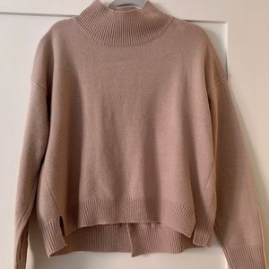 Turtle neck rusty pink/mauve oversize sweater